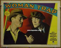 m623 WOMAN TRAP movie lobby card '29 Chester Morris, Hal Skelly