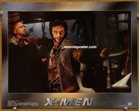 m626 X-MEN movie lobby card '00 great Hugh Jackman fighting scene!