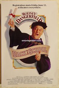 n018 BACK TO SCHOOL advance one-sheet movie poster '86 Dangerfield, Downey Jr.