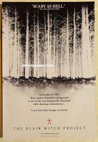 n027 BLAIR WITCH PROJECT DS teaser one-sheet movie poster '99 cult classic!