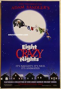n061 EIGHT CRAZY NIGHTS DS teaser one-sheet movie poster '02 Adam Sandler