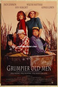 n082 GRUMPIER OLD MEN DS advance one-sheet movie poster '95Lemmon & Matthau