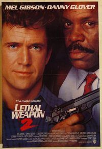 n109 LETHAL WEAPON 2 advance one-sheet movie poster '89 Mel Gibson