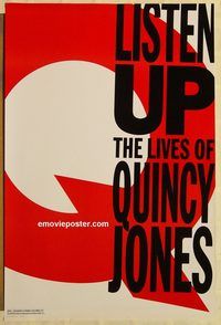 n112 LISTEN UP THE LIVES OF QUINCY JONES teaser one-sheet movie poster '90