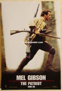 n144 PATRIOT DS teaser one-sheet movie poster '00 Mel Gibson, Ledger