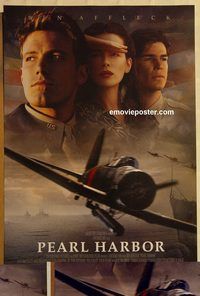 n147 PEARL HARBOR close up DS advance one-sheet movie poster '01 Harnett