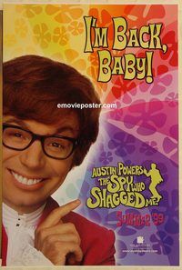 n016 AUSTIN POWERS: THE SPY WHO SHAGGED ME Austin DS teaser one-sheet movie poster '99