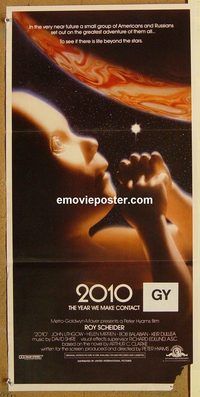 q171 2010 Australian daybill movie poster '84 Roy Scheider, sci-fi!