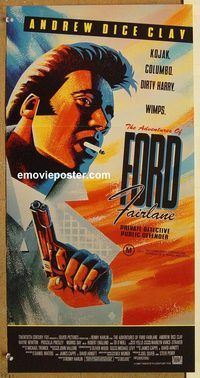 p011 ADVENTURES OF FORD FAIRLANE Australian daybill movie poster '90 Clay