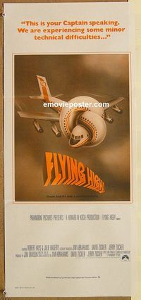 p016 AIRPLANE Australian daybill movie poster '80 Lloyd Bridges, Nielsen