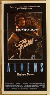 p024 ALIENS Australian daybill movie poster '86 Cameron, Sigourney Weaver