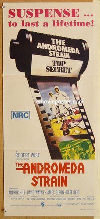 p040 ANDROMEDA STRAIN Australian daybill movie poster '71 Michael Crichton