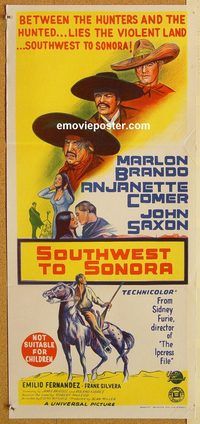 p046 APPALOOSA Australian daybill movie poster '66 Southwest To Sonora!