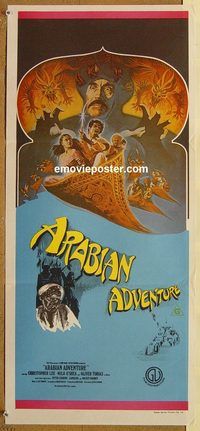 p049 ARABIAN ADVENTURE Australian daybill movie poster '79 Christopher Lee