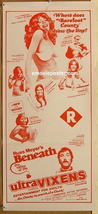 p085 BENEATH THE VALLEY OF THE ULTRA VIXENS Australian daybill movie poster '79