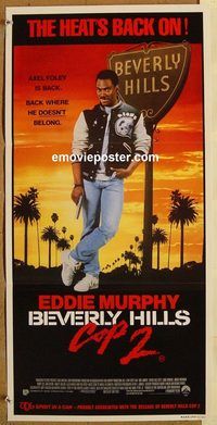 p090 BEVERLY HILLS COP 2 Australian daybill movie poster '87 Eddie Murphy