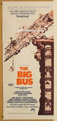 p095 BIG BUS Australian daybill movie poster '76 Stockard Channing