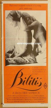 p100 BILITIS Australian daybill movie poster '77 French lesbian sex!