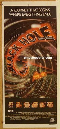p108 BLACK HOLE Australian daybill movie poster '79 Walt Disney, Schell