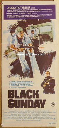 p112 BLACK SUNDAY Australian daybill movie poster '77 John Frankenheimer