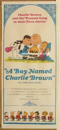 p136 BOY NAMED CHARLIE BROWN Australian daybill movie poster '70 Snoopy!