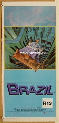 p141 BRAZIL Australian daybill movie poster '85 Terry Gilliam, De Niro