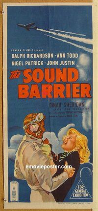 p145 BREAKING THE SOUND BARRIER Australian daybill movie poster '52 Todd