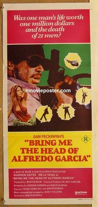 p149 BRING ME THE HEAD OF ALFREDO GARCIA Australian daybill movie poster '74