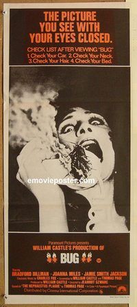 p155 BUG Australian daybill movie poster '75 Jeannot Szwarc, Bradford Dillman