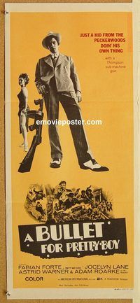 p160 BULLET FOR PRETTY BOY Australian daybill movie poster '70 Fabian
