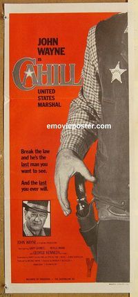p170 CAHILL Australian daybill movie poster '73 classic John Wayne!