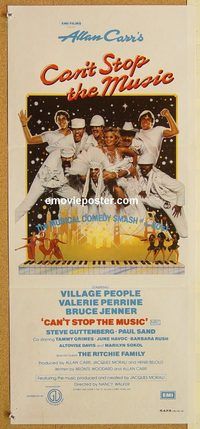 p176 CAN'T STOP THE MUSIC Australian daybill movie poster '80 Village People