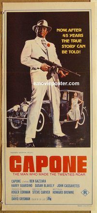 p178 CAPONE Australian daybill movie poster '75 Ben Gazzara, Guardino