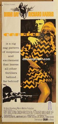 p179 CAPRICE Australian daybill movie poster '67 Doris Day, Richard Harris
