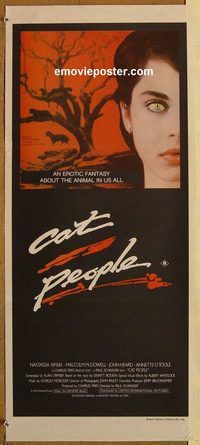 p197 CAT PEOPLE Australian daybill movie poster '82 Nastassja Kinski