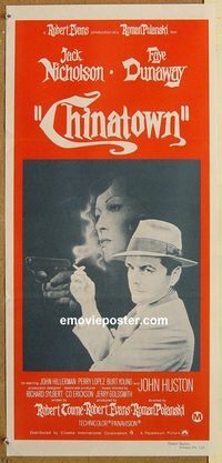 p209 CHINATOWN Australian daybill movie poster R70s Jack Nicholson, Polanski