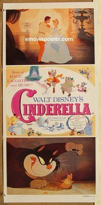 p219 CINDERELLA Australian daybill movie poster R73 Walt Disney