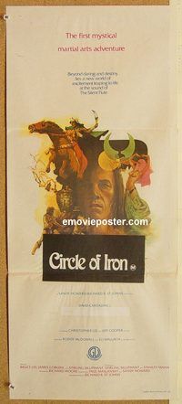 p221 CIRCLE OF IRON Australian daybill movie poster '79 David Carradine, Lee
