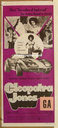 p230 CLEOPATRA JONES Australian daybill movie poster '73 Tamara Dobson