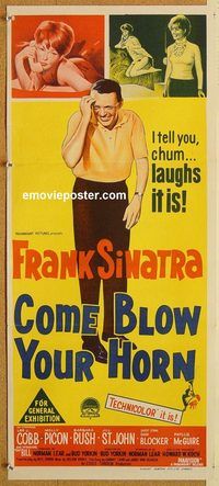 p236 COME BLOW YOUR HORN Australian daybill movie poster '63 Frank Sinatra