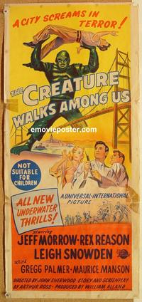 p256 CREATURE WALKS AMONG US Australian daybill movie poster '56 Morrow
