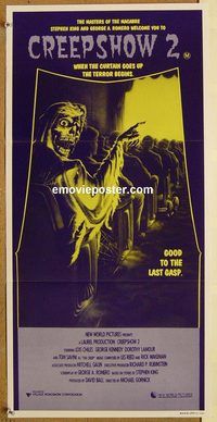 p258 CREEPSHOW 2 Australian daybill movie poster '87 Tom Savini