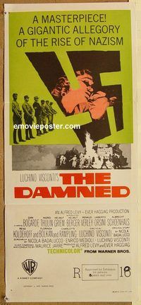 p273 DAMNED Australian daybill movie poster '70 Luchino Visconti, WWII