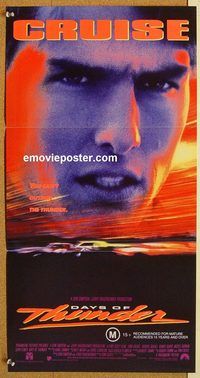p282 DAYS OF THUNDER Australian daybill movie poster '90 Tom Cruise, Kidman