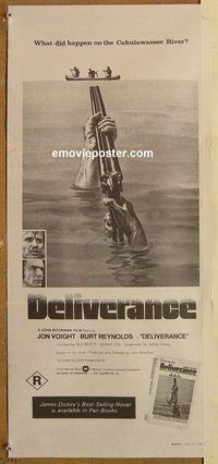 p289 DELIVERANCE Australian daybill movie poster R70s Burt Reynolds