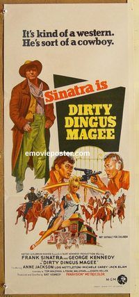 p298 DIRTY DINGUS MAGEE Australian daybill movie poster '70 Frank Sinatra