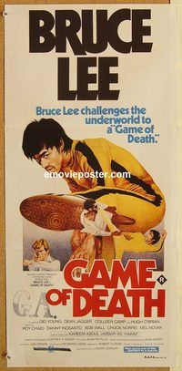 p422 GAME OF DEATH Australian daybill movie poster 1981 Bruce Lee