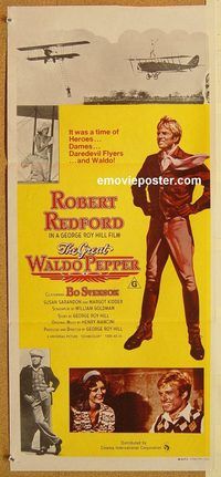 p457 GREAT WALDO PEPPER Australian daybill movie poster '75 Robert Redford