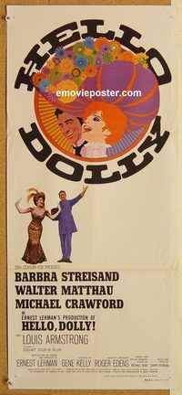 p484 HELLO DOLLY Australian daybill movie poster '70 Streisand, Matthau