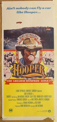 p501 HOOPER Australian daybill movie poster '78 Burt Reynolds, Vincent